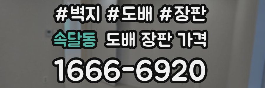 속달동 도배 장판 가격