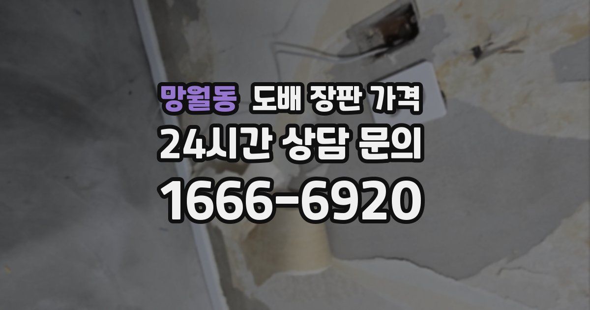 망월동 도배 장판 가격