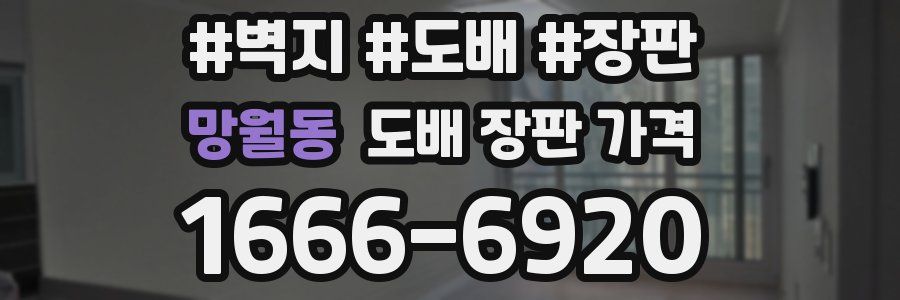 망월동 도배 장판 가격