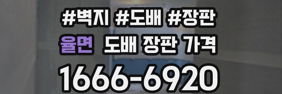 율면 도배 장판 가격