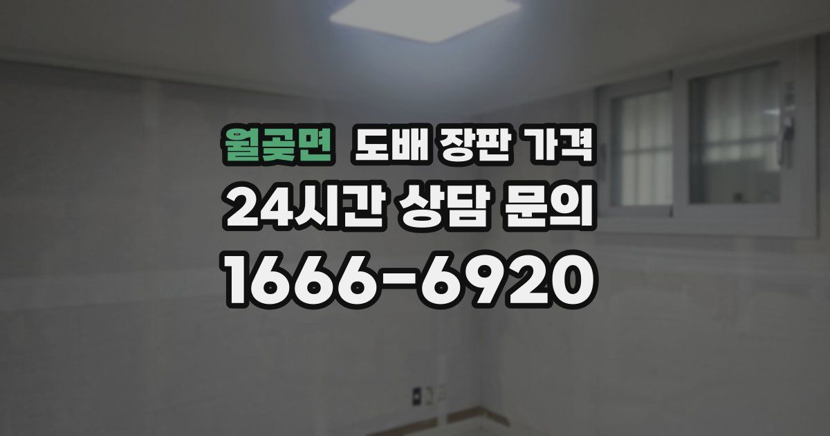월곶면 도배 장판 가격