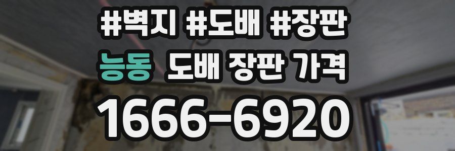 능동 도배 장판 가격