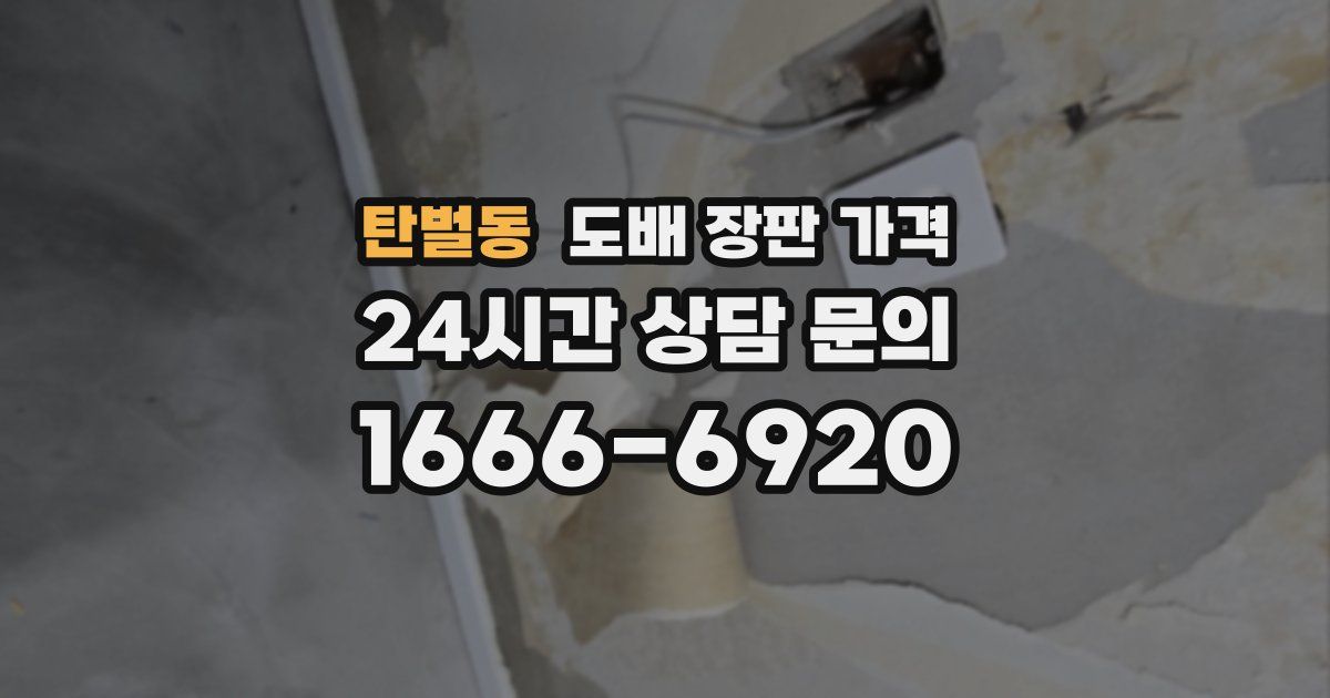 탄벌동 도배 장판 가격