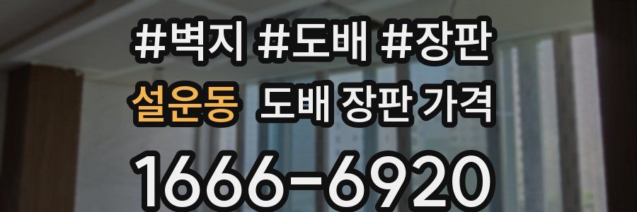 설운동 도배 장판 가격