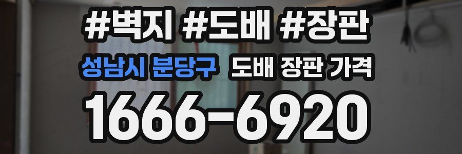성남시 분당구 도배 장판 가격