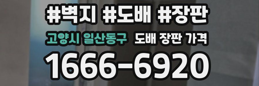 고양시 일산동구 도배 장판 가격