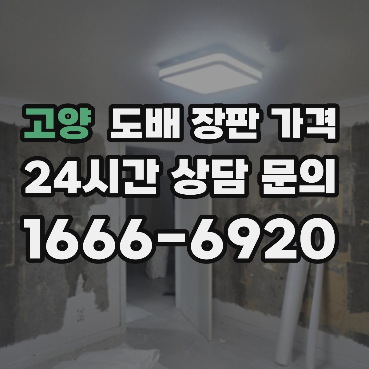 고양 도배 장판 가격