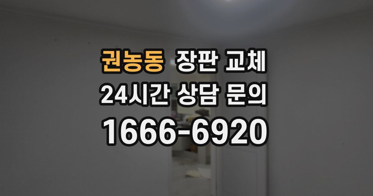 권농동 장판 교체