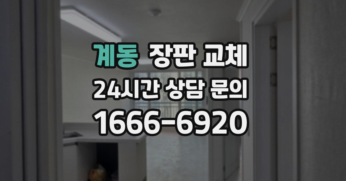 계동 장판 교체