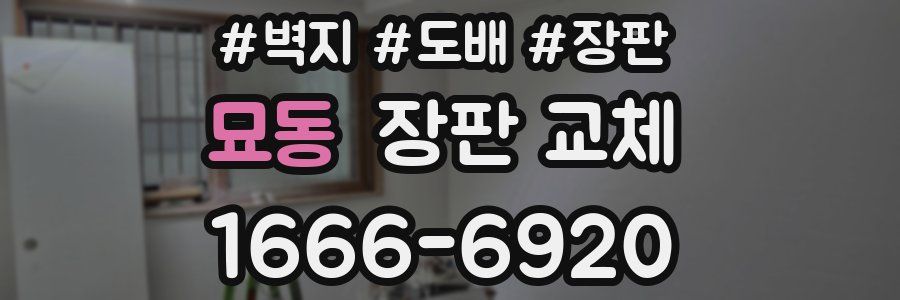 묘동 장판 교체