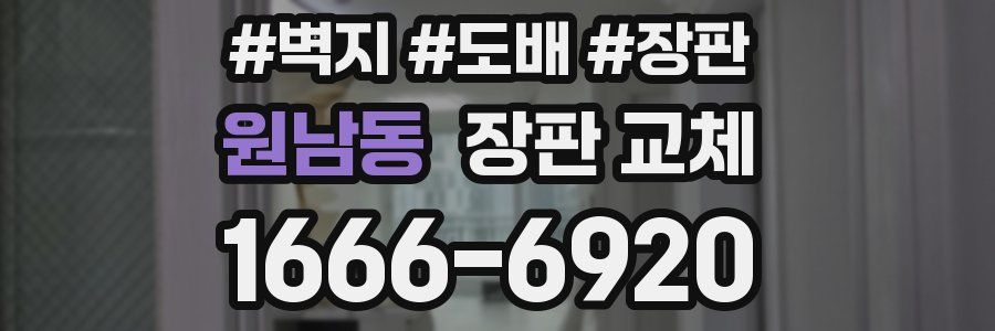 원남동 장판 교체