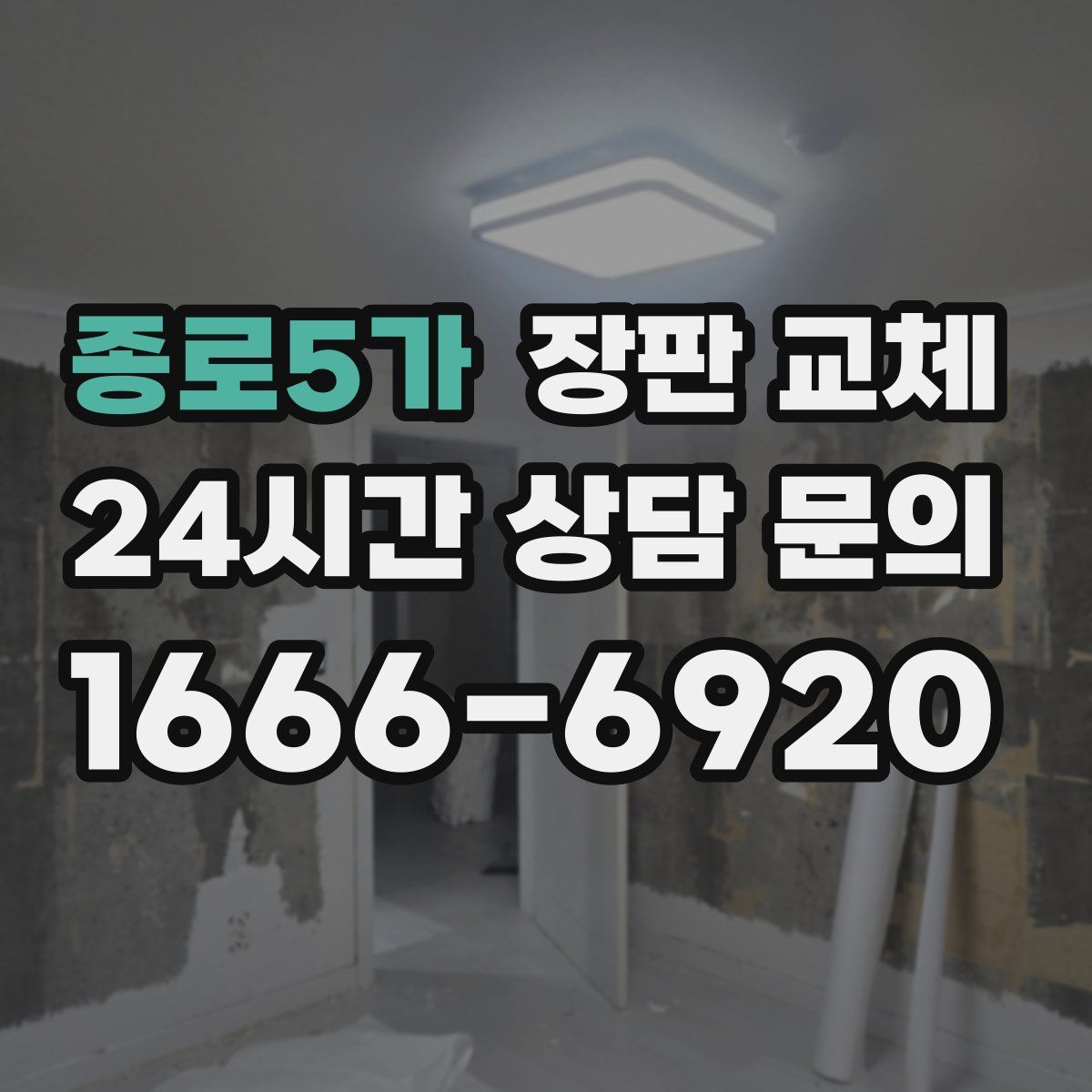 종로5가 장판 교체