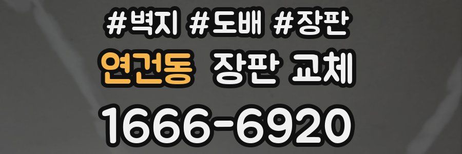 연건동 장판 교체