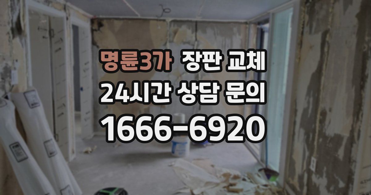 명륜3가 장판 교체