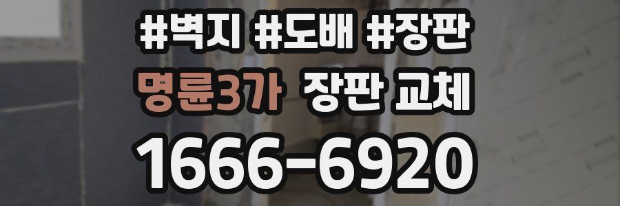 명륜3가 장판 교체