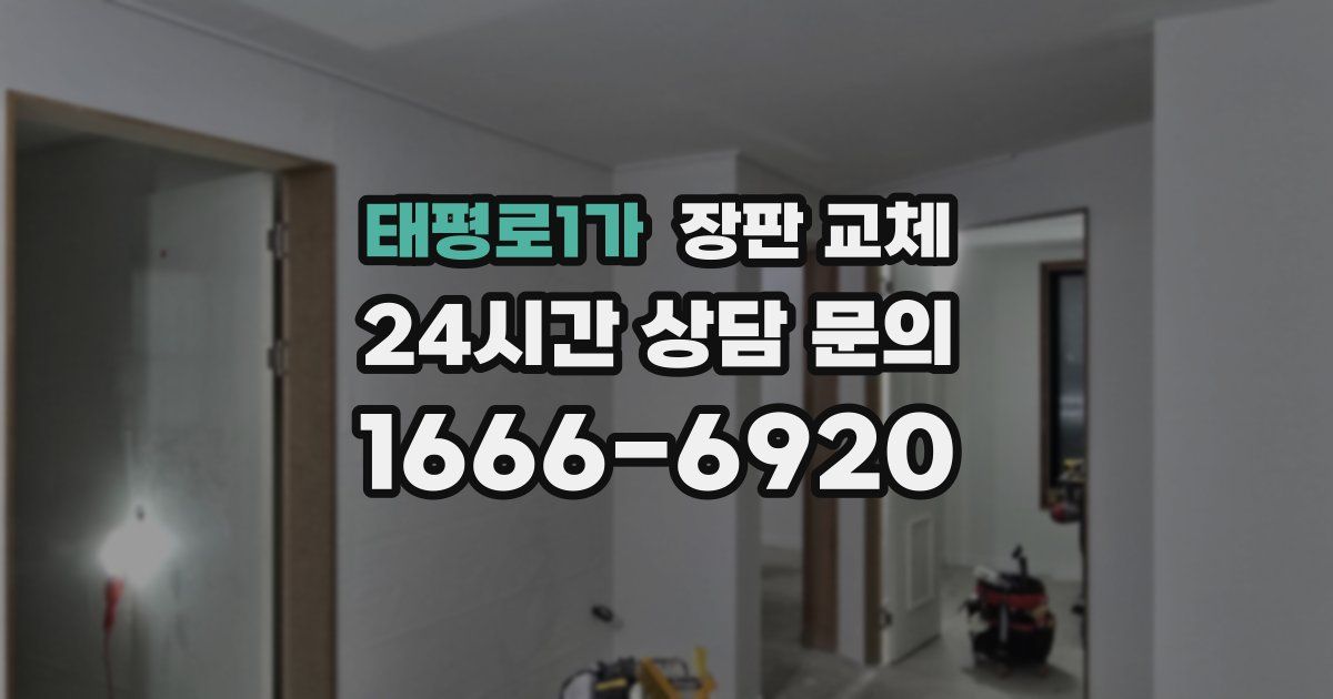 태평로1가 장판 교체
