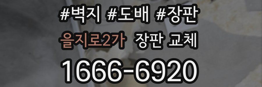 을지로2가 장판 교체