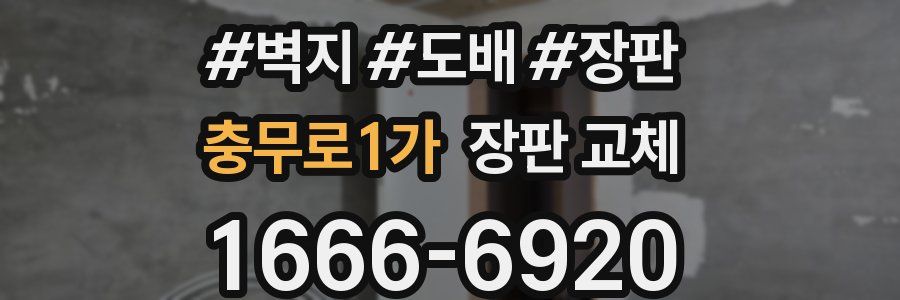 충무로1가 장판 교체