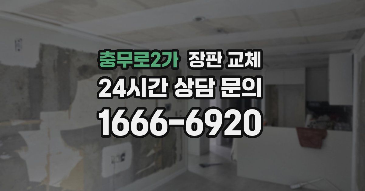 충무로2가 장판 교체
