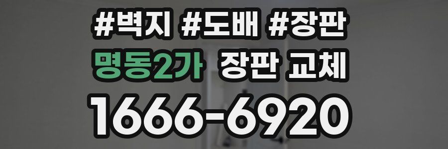 명동2가 장판 교체
