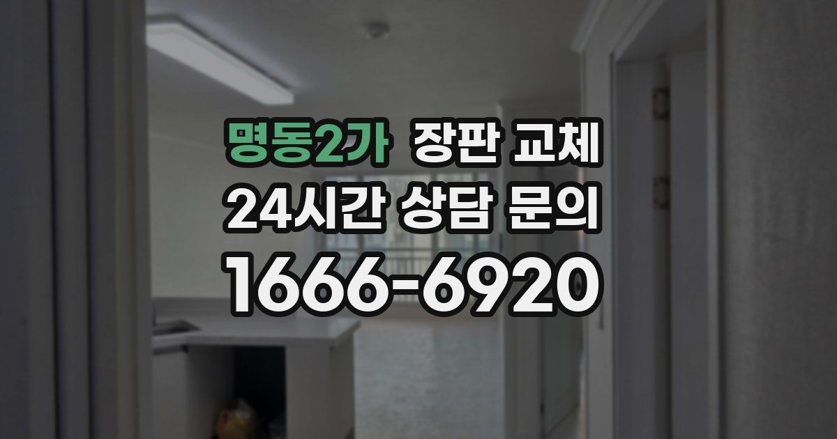 명동2가 장판 교체