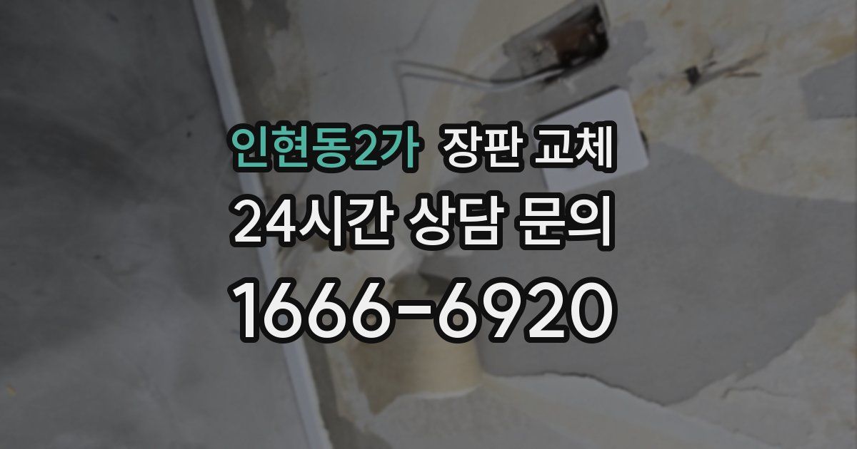 인현동2가 장판 교체