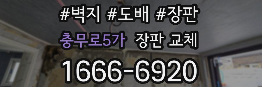 충무로5가 장판 교체