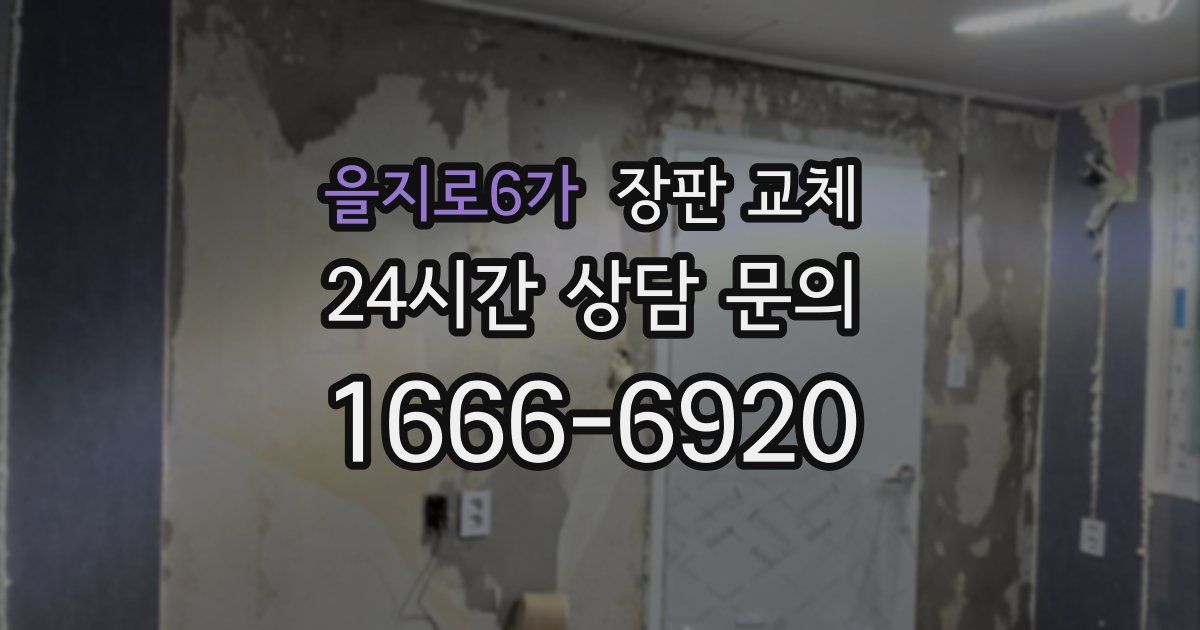 을지로6가 장판 교체
