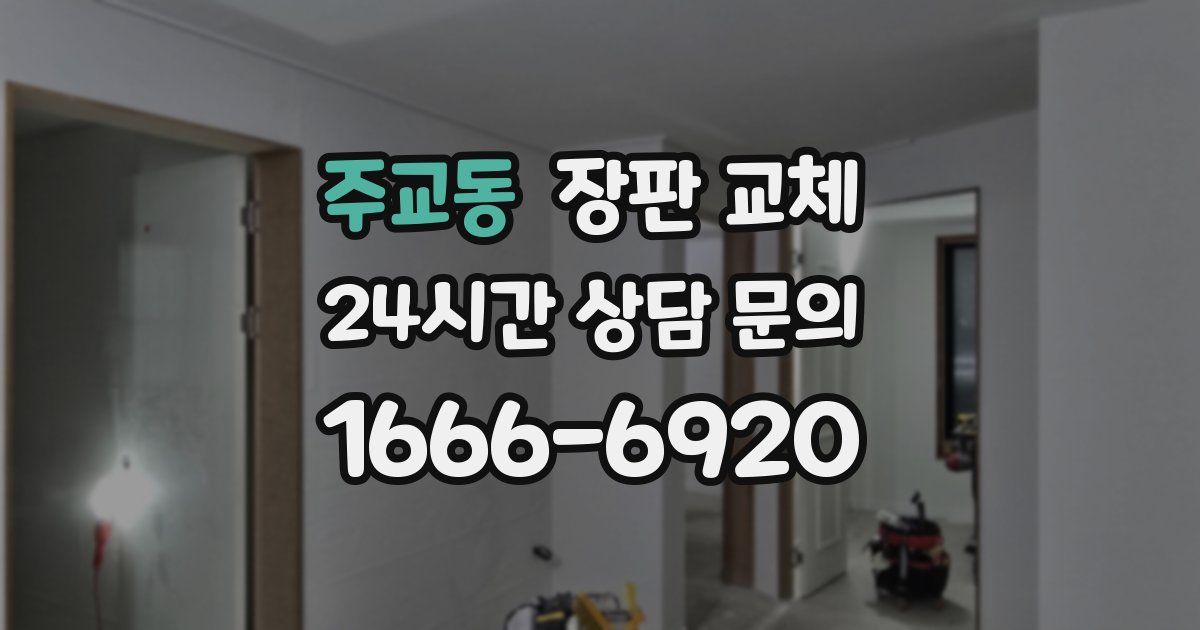 주교동 장판 교체
