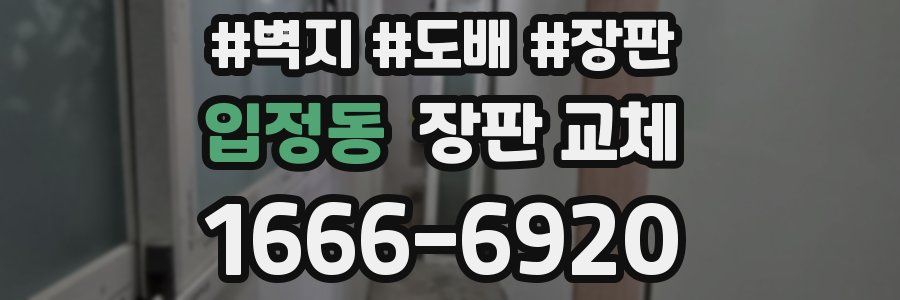 입정동 장판 교체