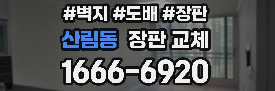 산림동 장판 교체
