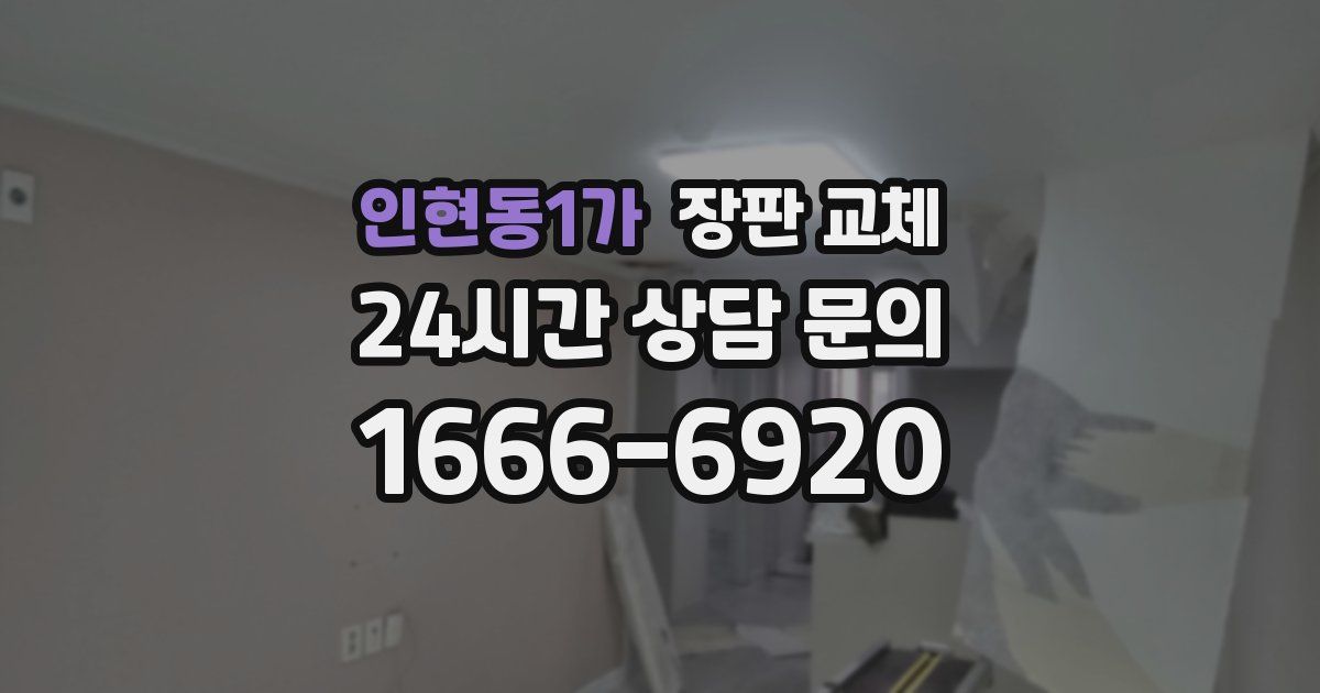 인현동1가 장판 교체