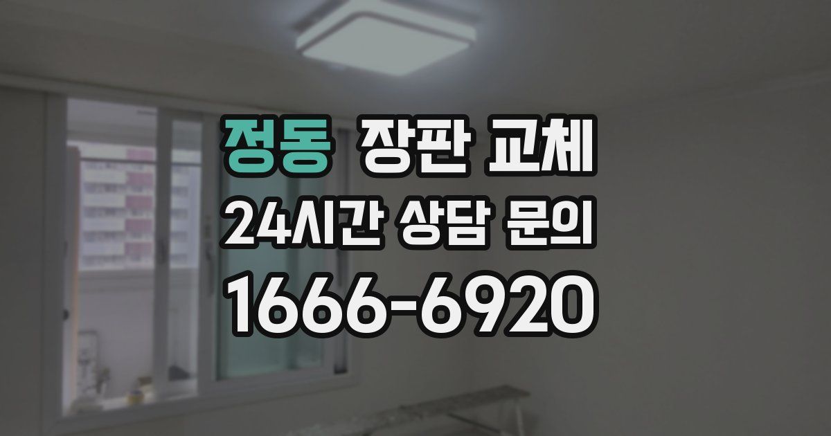정동 장판 교체