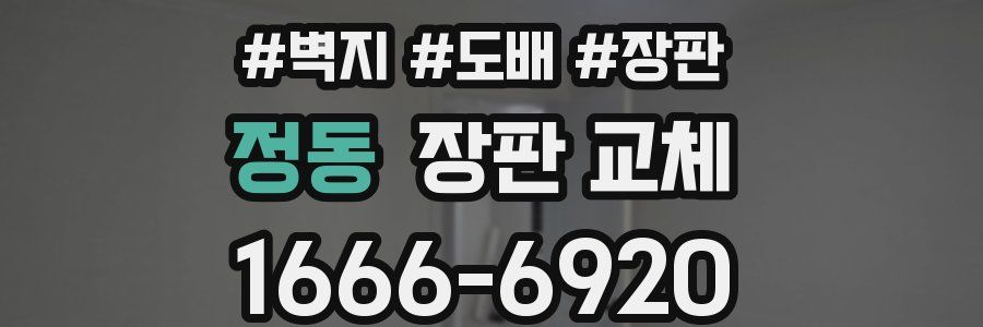 정동 장판 교체
