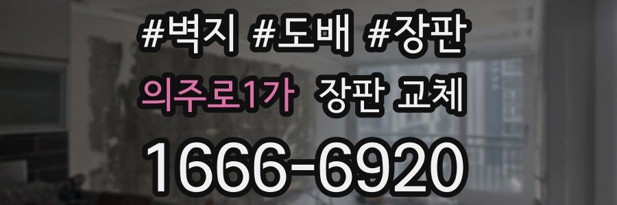의주로1가 장판 교체