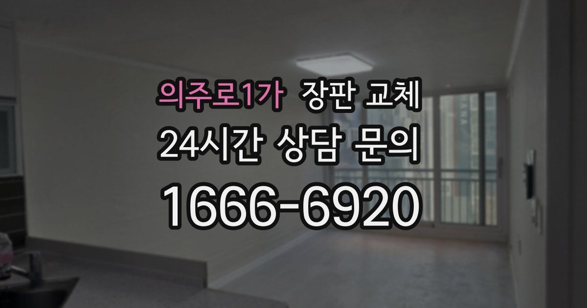 의주로1가 장판 교체