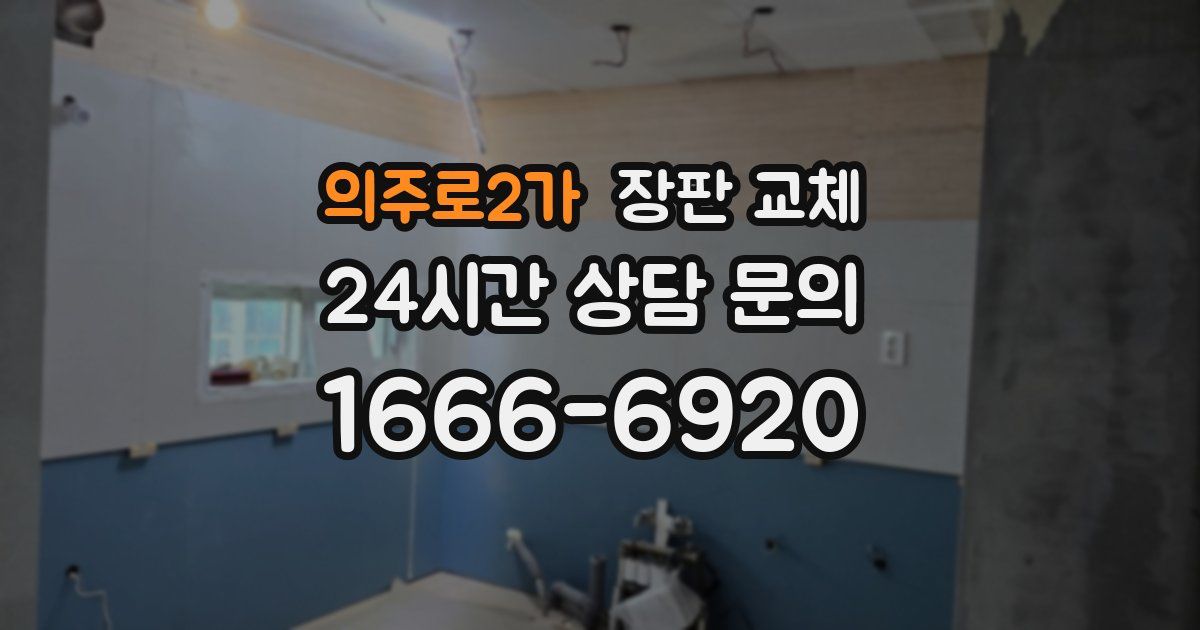의주로2가 장판 교체
