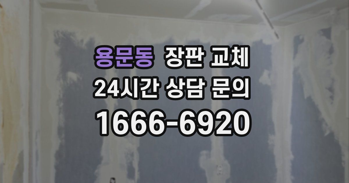 용문동 장판 교체