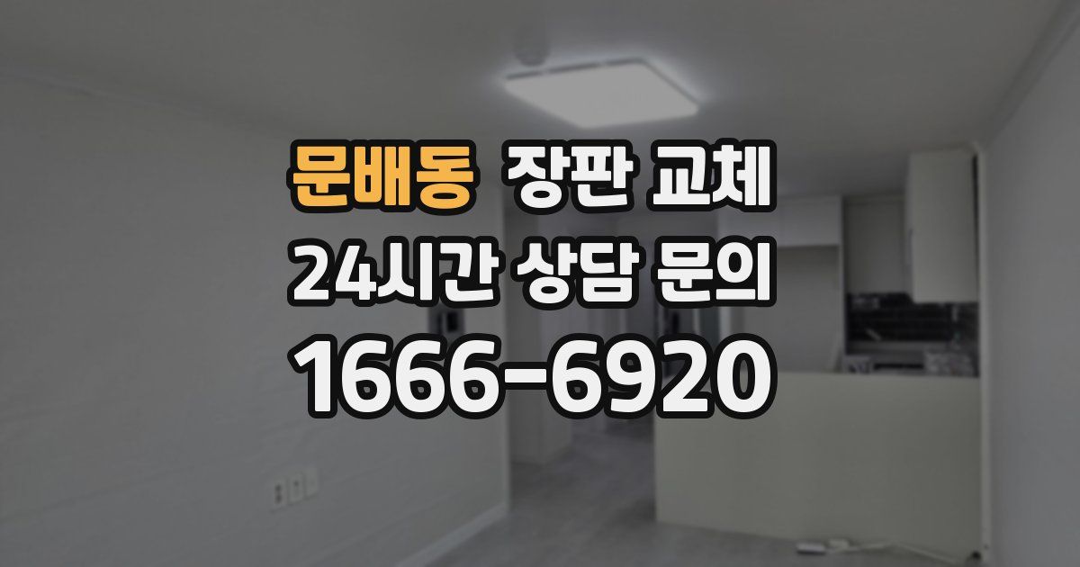 문배동 장판 교체