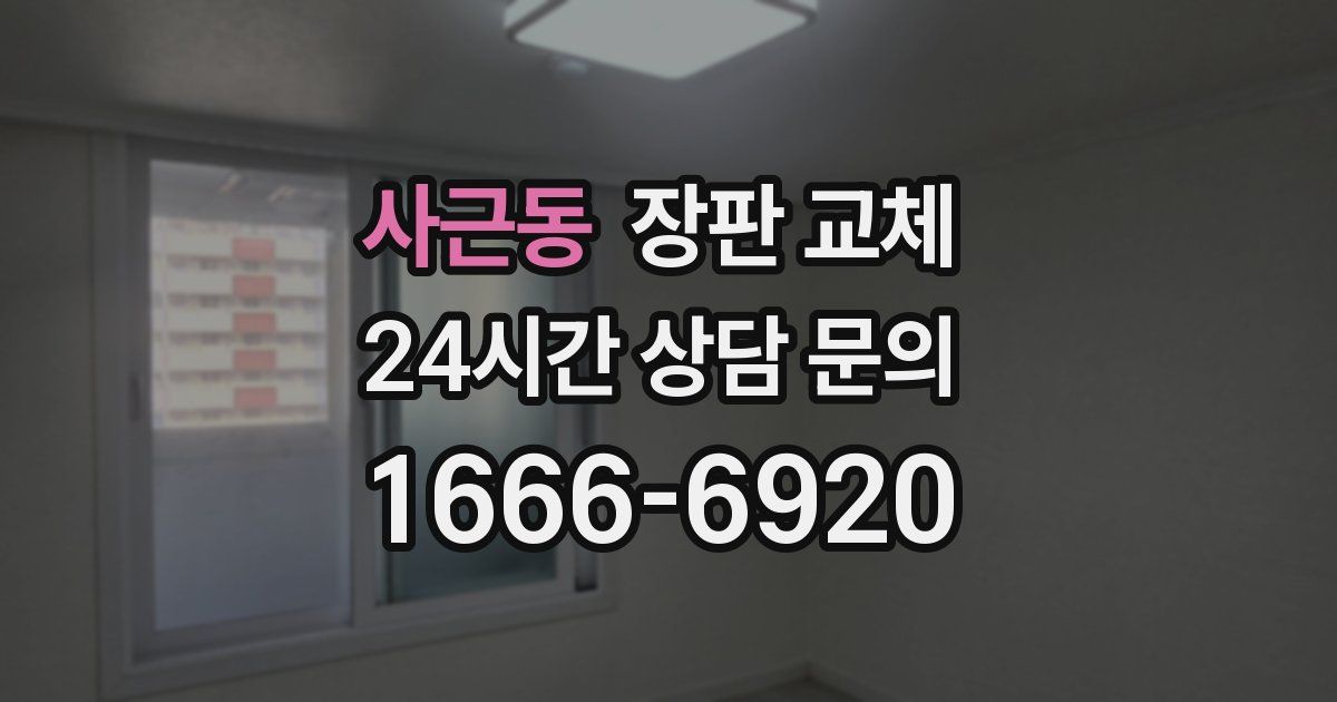 사근동 장판 교체