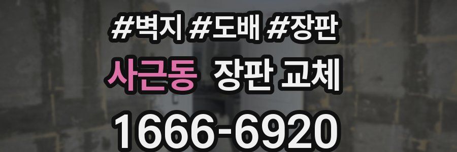 사근동 장판 교체