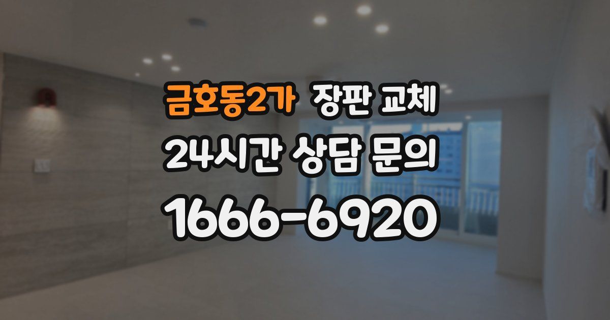 금호동2가 장판 교체