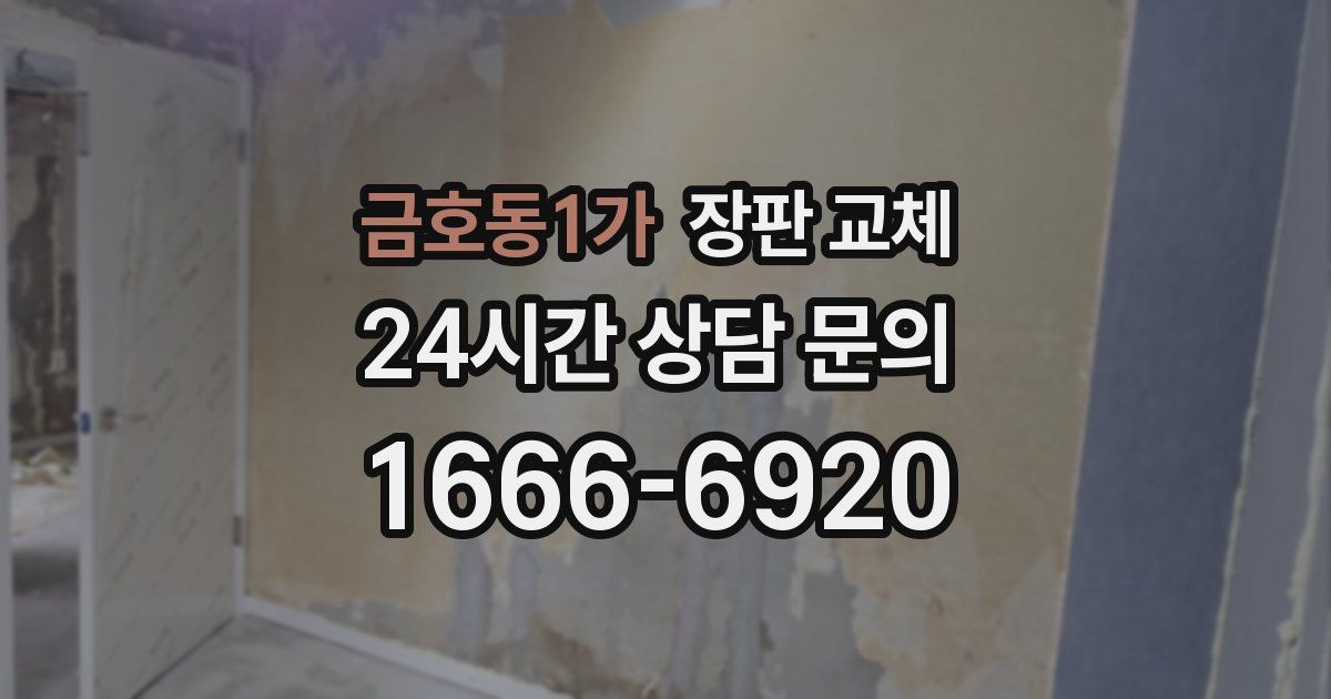 금호동1가 장판 교체
