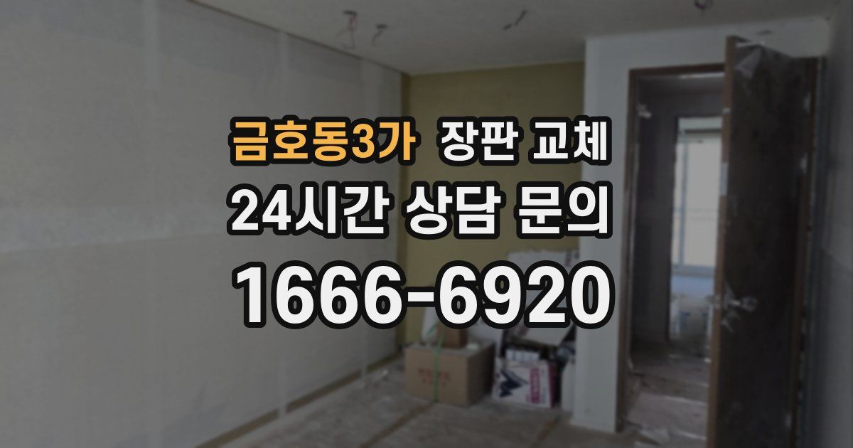 금호동3가 장판 교체