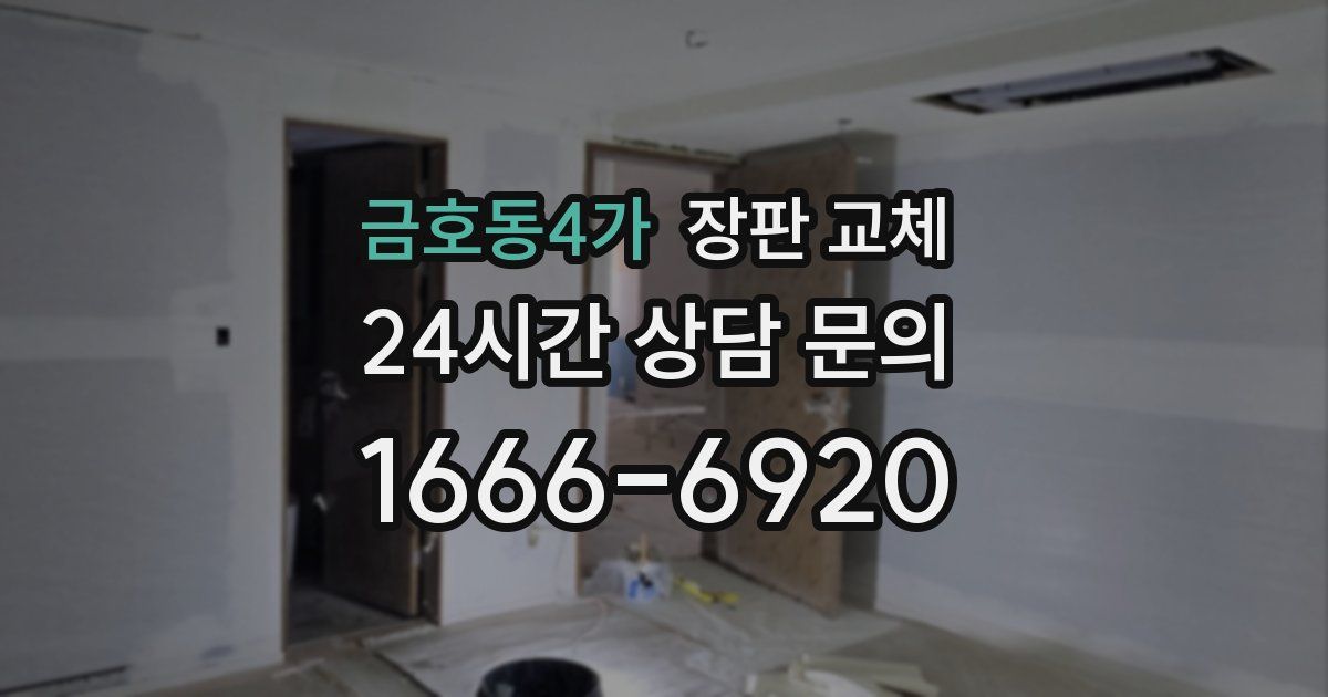 금호동4가 장판 교체