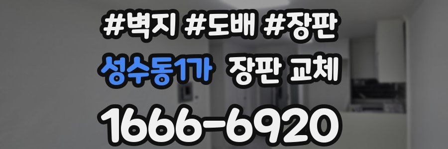 성수동1가 장판 교체