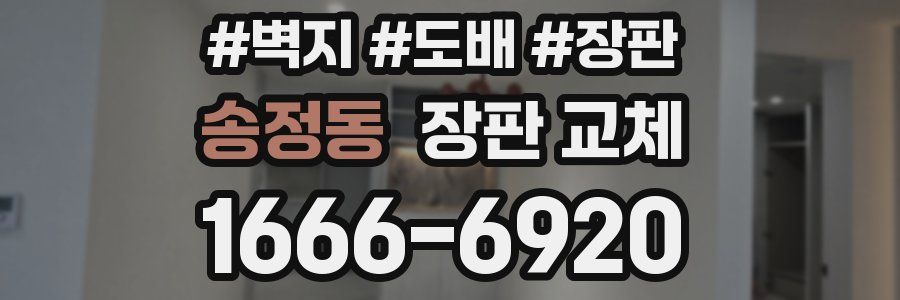 송정동 장판 교체