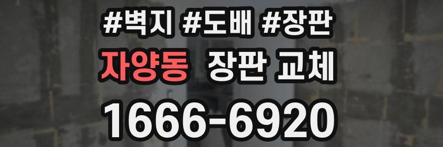 자양동 장판 교체