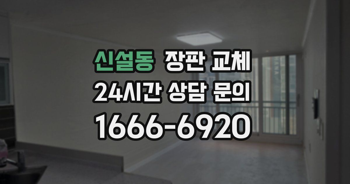 신설동 장판 교체