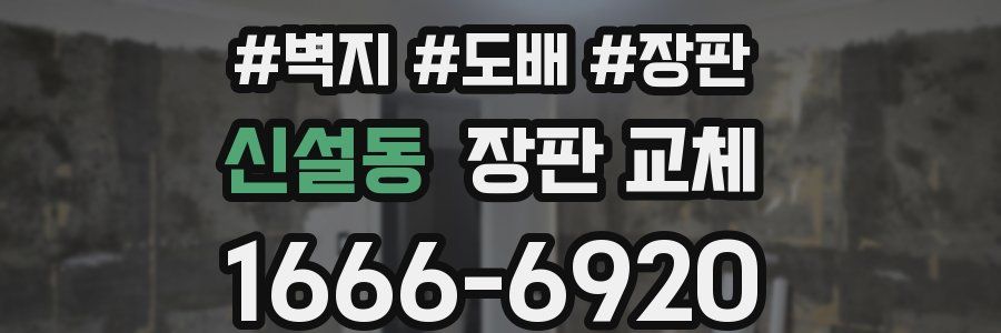 신설동 장판 교체
